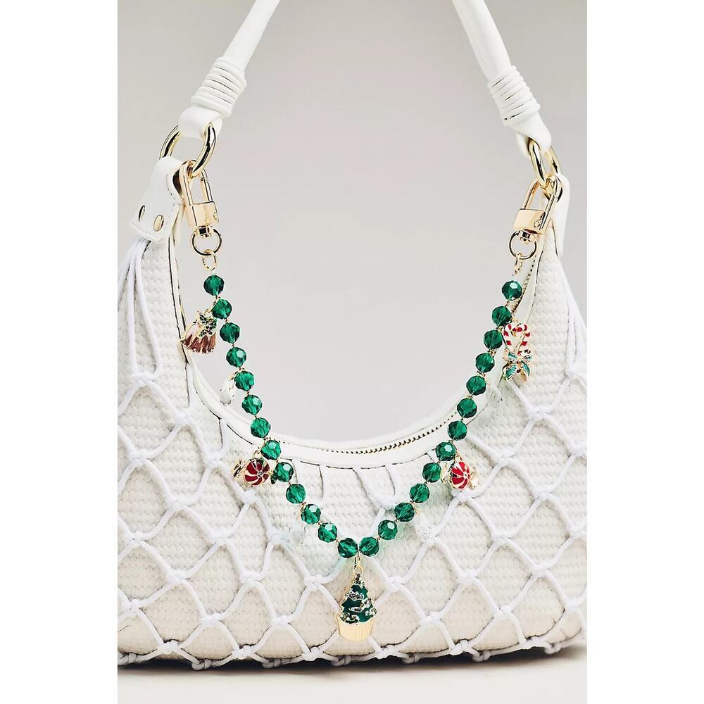 NWT Anthropologie Icon Pearl Bag Charm Green